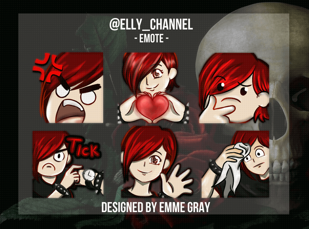 Twitch emote commission Elly